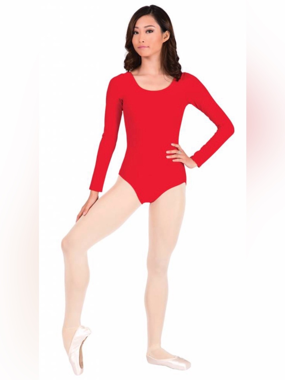 🩰 Capezio Bright Red Long Sleeve Dance Leotard 🩰